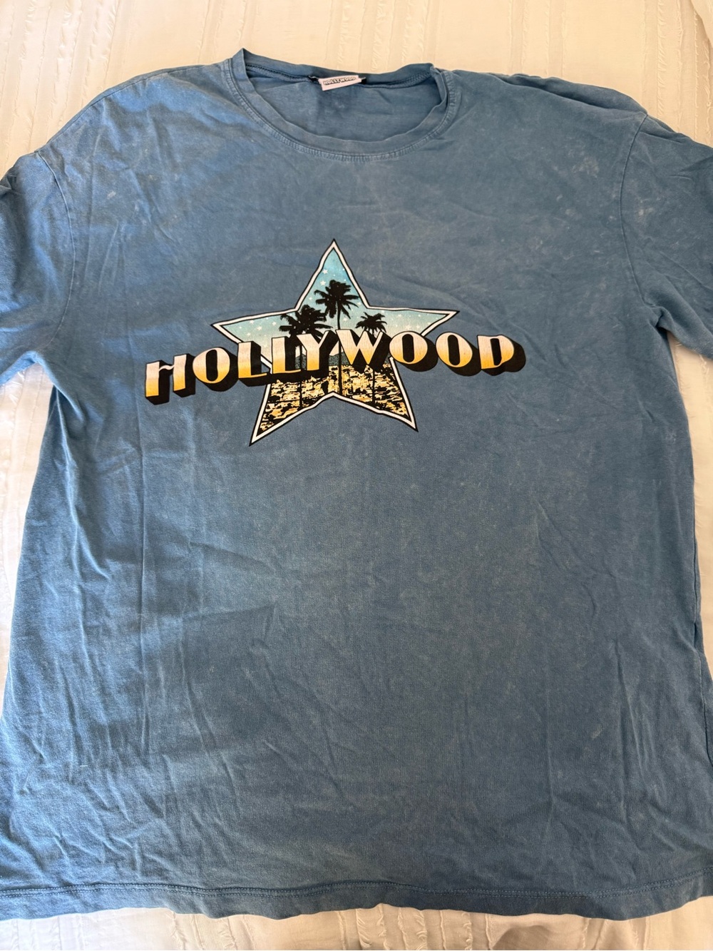 Zara Blue Hollywood Graphic Short Sleeve Tee